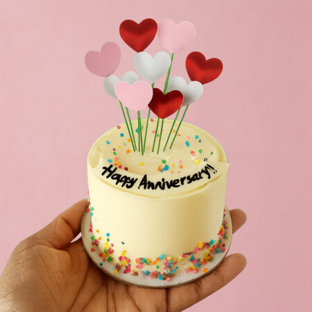 Anniversary Bento Cake – Love & Hearts